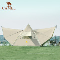 Camel 5-6 человек Pyramid палатка на открытом воздухе Rain Rain-Resect UPF50+ солнцезащитный крем Складывание индийского семейного кемпинга палатка Оптовые палатки автоматические палатки